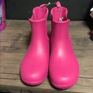 Crocs pink women’s boots
